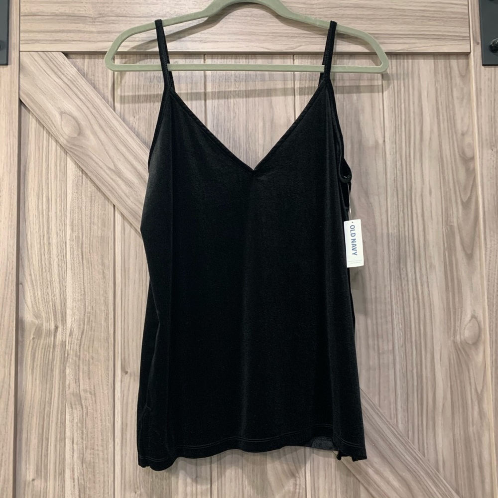 NWT Black Velor Tank Top